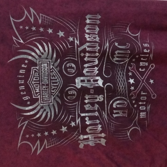 Harley-Davidson Other - Harley-Davidson Maroon Graphic Short Sleeve Tee Men’s Large